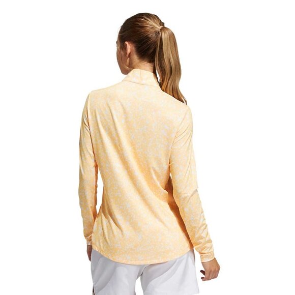 Adidas Printed Aeroready 1/4 Zip Golf Pullover Acid Orange Women’s Large - Picture 4 of 15